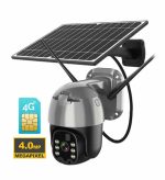 Camera Video cu Panou Solar PTZ, 4MP, IR 30M, Lumina Alba 30M, Slot cartela SIM 4G, SD Card, Acumulatori, Microfon si Speaker - IUB-PT22-4G