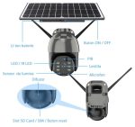 Camera Video cu Panou Solar PTZ, Wi-Fi, 4MP, IR 30M, Lumina Alba 30M, SD Card, Acumulatori, Microfon si Speaker - IUB-PT22-W - imagine 2