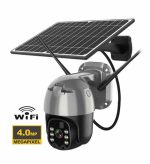 Camera Video cu Panou Solar PTZ, Wi-Fi, 4MP, IR 30M, Lumina Alba 30M, SD Card, Acumulatori, Microfon si Speaker - IUB-PT22-W
