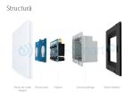 Intrerupator dublu cu variator cu touch Livolo din sticla - standard italian, alb, VL-C902D-81 - imagine 3