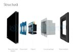 Intrerupator cu variator wireless cu touch Livolo din sticla - standard italian, negru, VL-C901DR-82 - imagine 3
