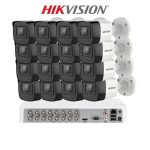 KIT 16 Camere video basic, FullHD, 2.8mm, IR 25m, DVR, HIKVISION - KIT16CHA-16B-B