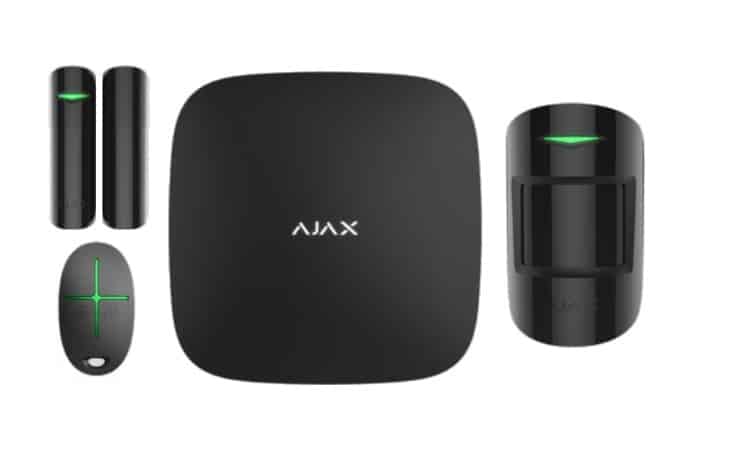 Kit alarma Smart StarterKit Wireless, Ethernet + 2xSIM 2G/3G/4G + Wi-Fi, Negru – AJAX StarterKit-Hub2Plus(S)(B)