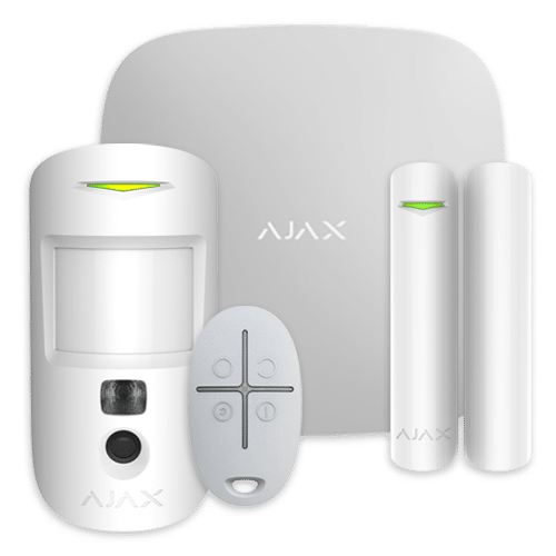 Kit alarma Smart StarterKit Cam Wireless, Ethernet + 1xSIM 2G, alb – AJAX StarterKitCam(W)