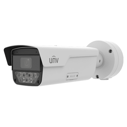 LightHunter - Camera IP, 4MP 60fps, lentila motorizata 8-32mm, AutoFocus, IR 120m, WL 30m, Audio, Alarma, PoE+, IK10 - UNV IPC264SA-AHDX4K-I1