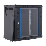 Rack perete 12U 19' 600x450, capacitate incarcare 60 Kg, negru - ASYTECH Networking ASY-12U-6045WL - imagine 3