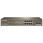 Switch 8 porturi PoE+ Gigabit, 2 porturi SFP Gigabit, 130W, 1U - IP-COM G1110P-8-150W - imagine 2