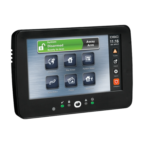 Tastatura touch screen color 7', 128 zone, cititor proximitate, negru, EN/RO, SERIA NEO - DSC HS2TCHPBLKEE1