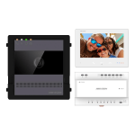 KIT videointerfon 2 fire pentru 1 familie, monitor 7 inch, Alarma, IK08, Card 32GB, Al - HIKVISION DS-KIS704EY-AL