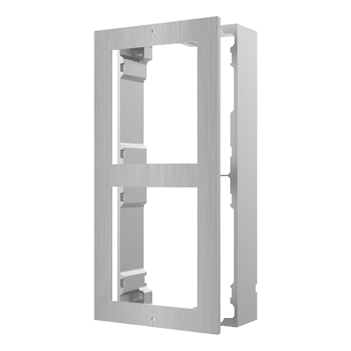 Rama montaj aparent din otel inoxidabil, 2 module, pentru Interfon modular - HIKVISION DS-KD-ACW2-S