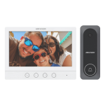 Kit videointerfon analogic, ecran 7', conectare 4 fire pentru 1 familie, IR - HIKVISION DS-KIS212