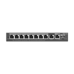 Switch 8 porturi PoE, 2 porturi GE, 1 port SFP, Gigabit, Cloud Management - Ruijie RG-ES210GS-P