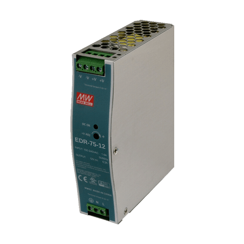 Sursa de alimentare in comutatie, 12V / 6.3A, sina DIN - MEAN WELL EDR-75-12