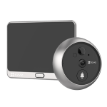 Vizor electronic 2K, IR 5m, Ecran tactil 4.3'', audio bidirectional, Wi-Fi - EZVIZ CS-DP2-2K(TS)