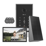 Kit video-interfon, Monitor tactil 7 inch, camera 2K, IR 5m, SDcard, Wi-Fi5, Panou Solar - EZVIZ CS-EP7-3MP-SP