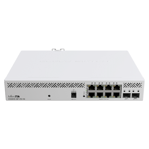 Switch, 8 x Gigabit PoE, 2 x SFP+ 10Gbps, Management - MikroTik CSS610-8P-2S+IN