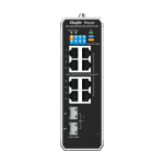 Switch industrial 7 x RJ45 1G PoE+, 1 x RJ45 1G PoE++, 2 x SFP, L2 Cloud Management - Ruijie RG-NIS2100-8GT2SFP-HP - imagine 3