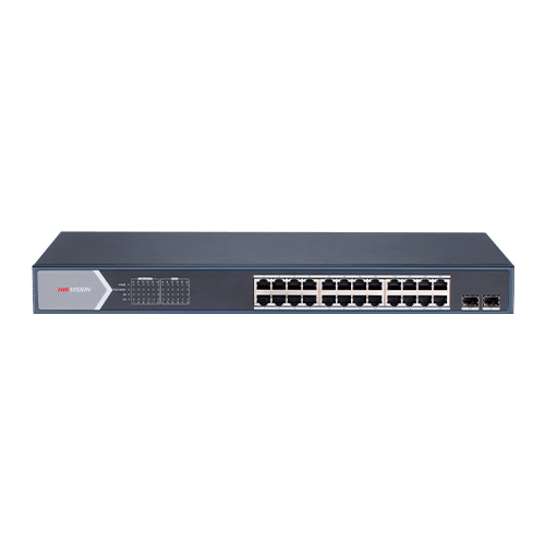Switch 24 porturi PoE Gigabit, 2 port SFP Gigabit, Smart management - HIKVISION DS-3E1526P-SI
