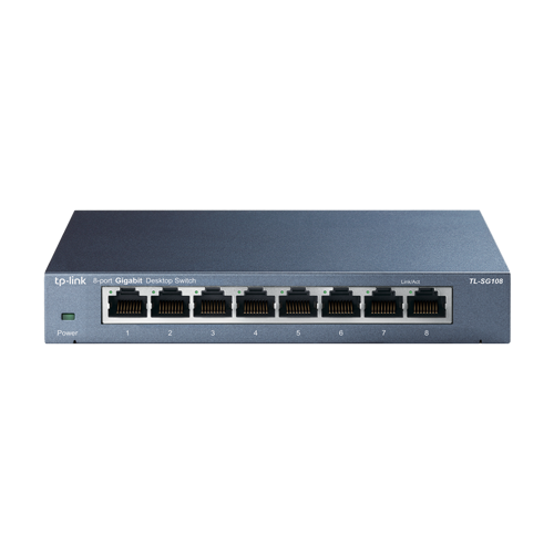 Switch TL-SG108, 8 porturi RJ45 Gigabit, Unmanaged – TP-Link TL-SG108