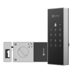 Yala inteligenta, Wi-Fi, sonerie incorporata, verificare status inchidere, alarma anti-furt, gri - EZVIZ CS-DL03 (WP)-Grey