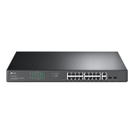 Switch 16 porturi PoE+ Gigabit, 2 porturi RJ45 Gigabit, 2 x Combo SFP Gigabit, Managed - TP-Link TL-SG1218MPE