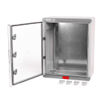 Cutie distributie IP67 din ABS gri, usa transparenta, placa metalica, 400x500x240 mm PS405024 - imagine 2