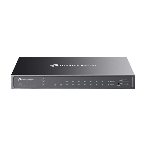 Switch 8 porturi RJ45 Gigabit PoE, 2 x SFP Gigabit, Buget PoE 61W, Management - TP-Link Omada SG2210P