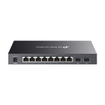 Switch 8 porturi RJ45 Gigabit PoE, 2 x SFP Gigabit, Buget PoE 61W, Management - TP-Link Omada SG2210P - imagine 2