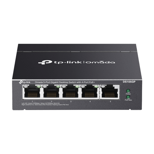 Switch 4 x RJ45 Gigabit PoE, 1 x RJ45 1G, Buget PoE 65W, Unanaged - TP-Link Omada DS105GP