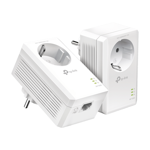 Kit Powerline AV1000, Passthrough, 1 x RJ45 Gigabit - TP-Link TL-PA7017PKIT