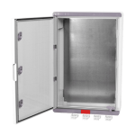 Cutie distributie IP67 din ABS gri, usa mata, placa metalica, 400x500x240 mm PD405024 - imagine 3