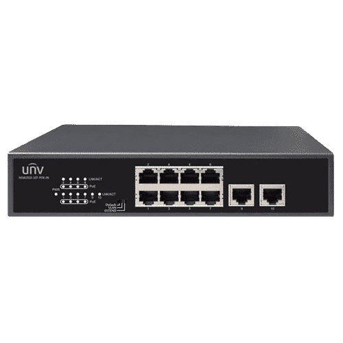 Switch 8 porturi PoE, 2 porturi uplink RJ45 - UNV NSW2010-10T-POE-IN