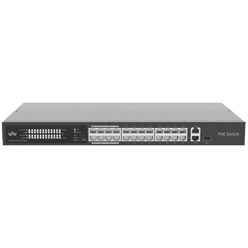 Switch 24 porturi PoE, 1 port Gigaethernet, 1 port Combo - UNV NSW2020-24T1GT1GC-POE-IN