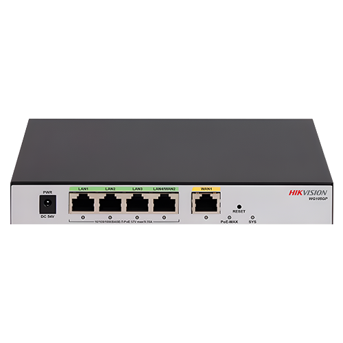 Router All in One, 1 x RJ45 Gigabit, 4 x RJ45 PoE Gigabit, Behavior Management - HIKVISION DS-3WG105GP-SI