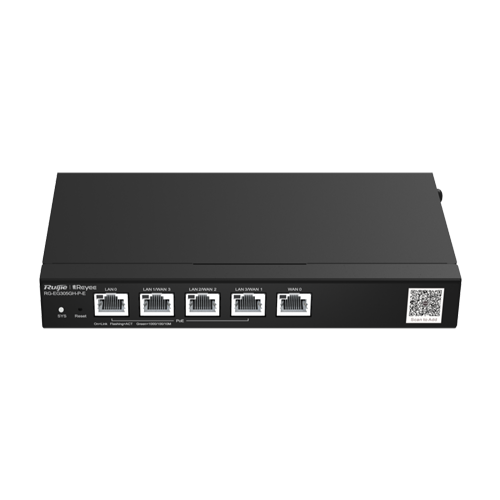 Router 4 x RJ45 1G PoE, 1 x RJ45 1G, Buget PoE 60W, Multi-WAN, Cloud Management - Ruijie RG-EG305GH-P-E