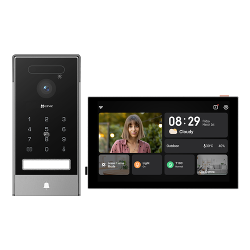 Videointerfon 4K, recunoastere faciala, scanare biometrica a palmei, monitor 8', IR, Wi-Fi6 - EZVIZ CS-HP7(4K, Palm)