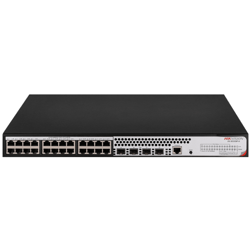Switch L2+, 24 x RJ45 1G PoE 802.3af/at, 4 x SFP 1G, Management, 1U - HIKVISION DS-3E2528P-H
