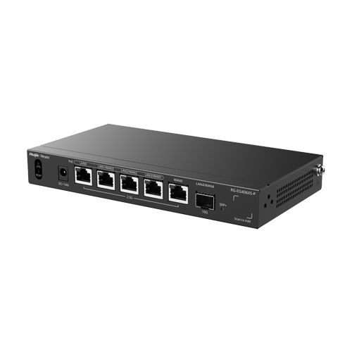 Router 5 x RJ45 2.5G (4 x PoE+), 1 x SFP+ 10G, Multi-WAN, Cloud Management - Ruijie Reyee RG-EG406XS-P