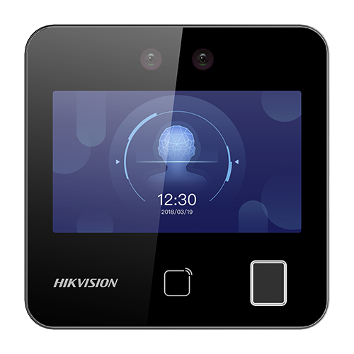 Terminal control acces recunoastere faciala, 4.3 inch touch screen, M1, Amprenta, WiFi - HIKVISION DS-K1T343MFWX-B-S