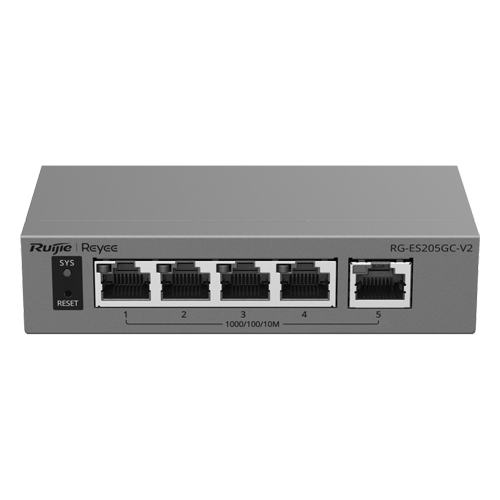 Switch L2, 5 x RJ45 Gigabit, Camera detection, Cloud Management – Ruijie Reyee RG-ES205GC-V2