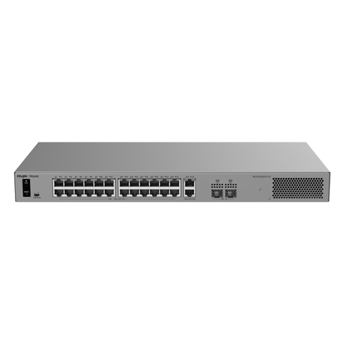 Switch L2, 26 x RJ45 1G (24 x PoE+), 2 x SFP 1G, Putere PoE 370W, Cloud Management – Ruijie Reyee RG-ES228GS-P-V2